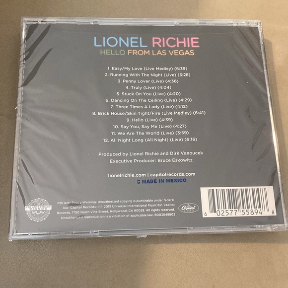 Lionel Richie Hello From Las Vegas CD, New in package - Picture 2 of 2